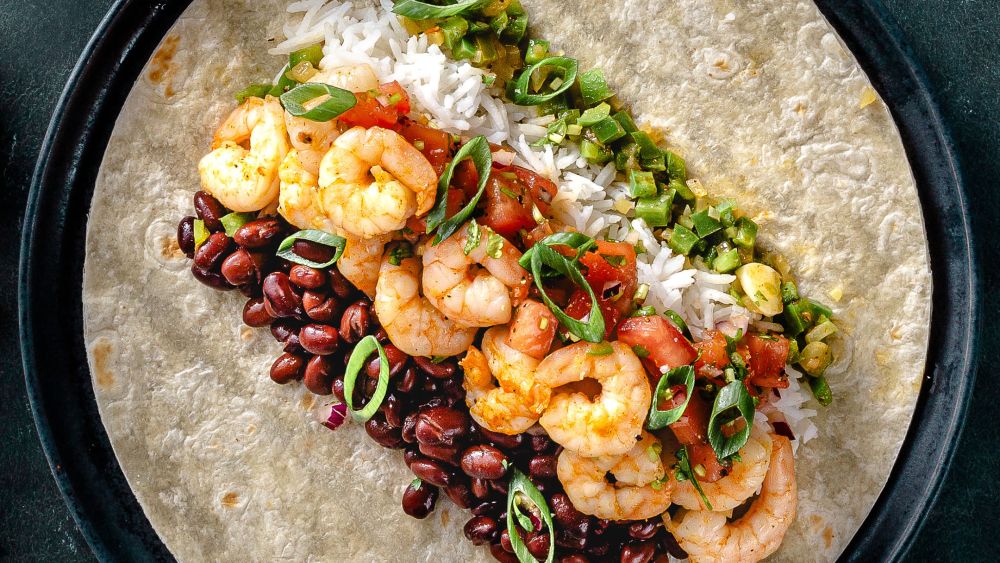 Burritos z krewetkami