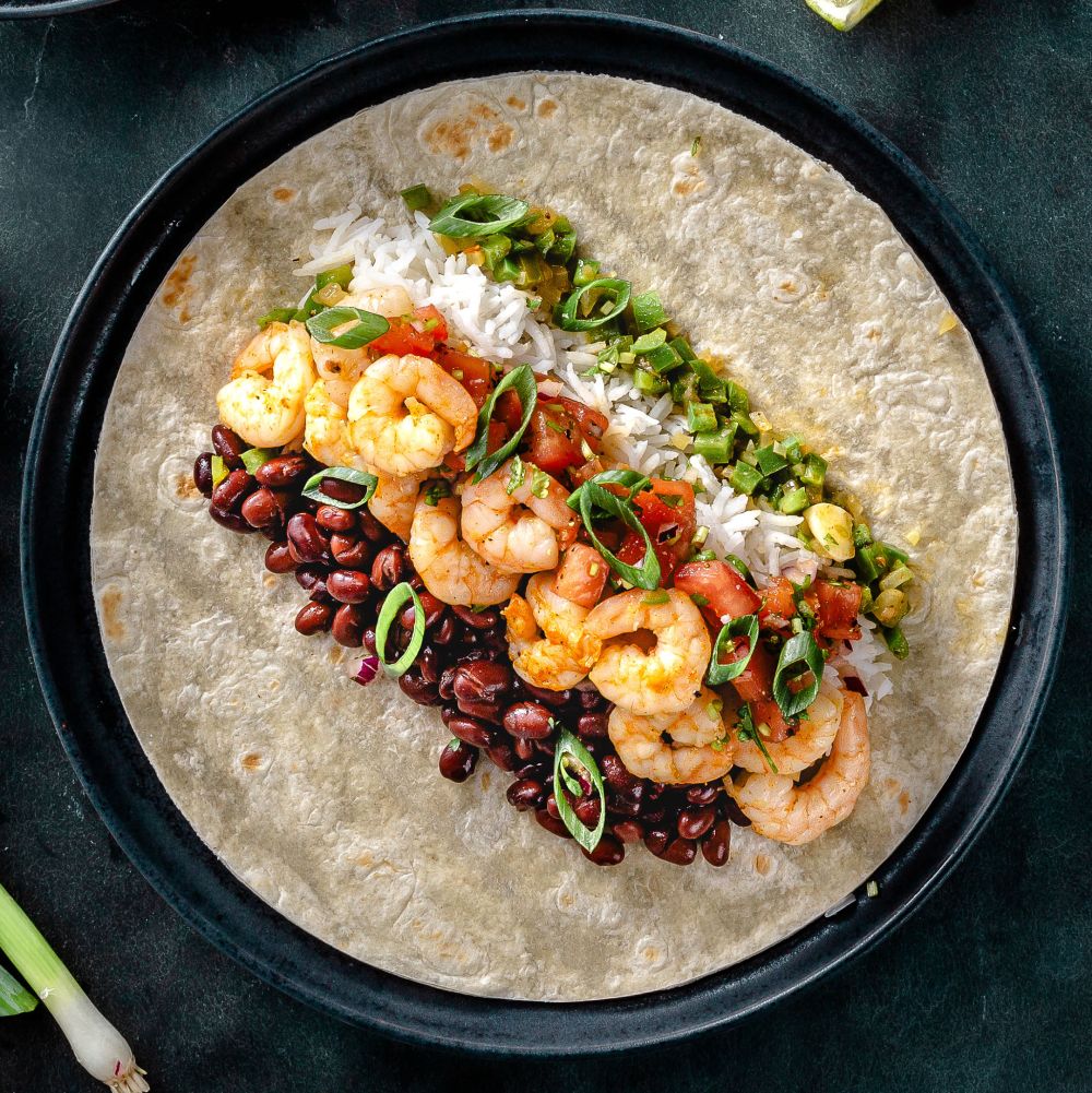 Burritos z krewetkami