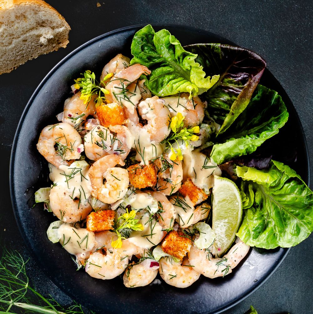 Sałatka z krewetkami i warzywami