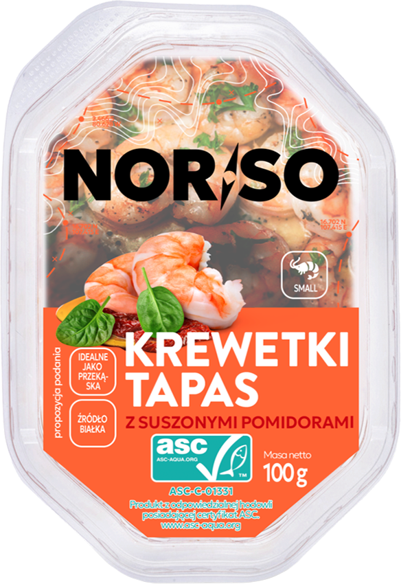 Krewetki tapas pomidory