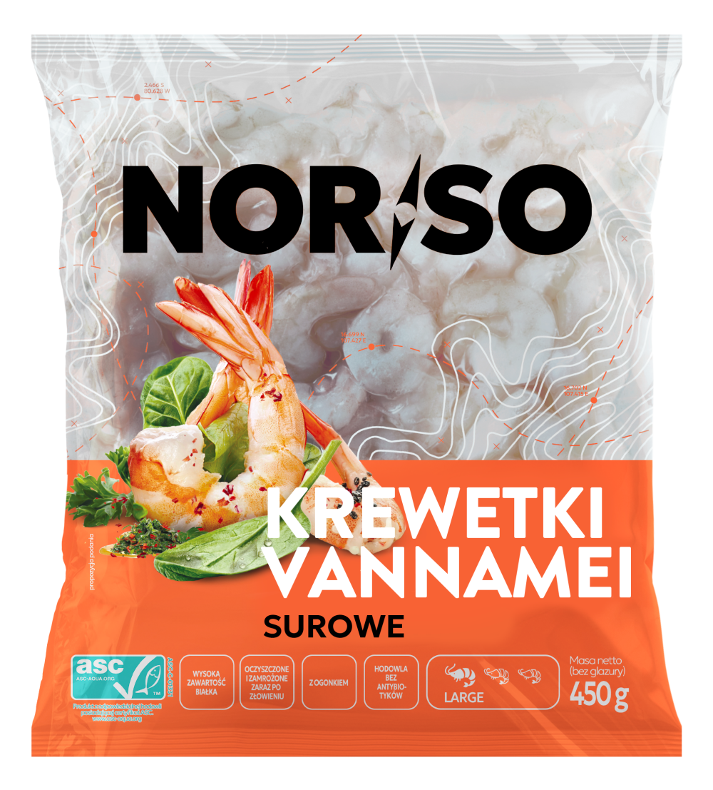 Krewetki surowe worek