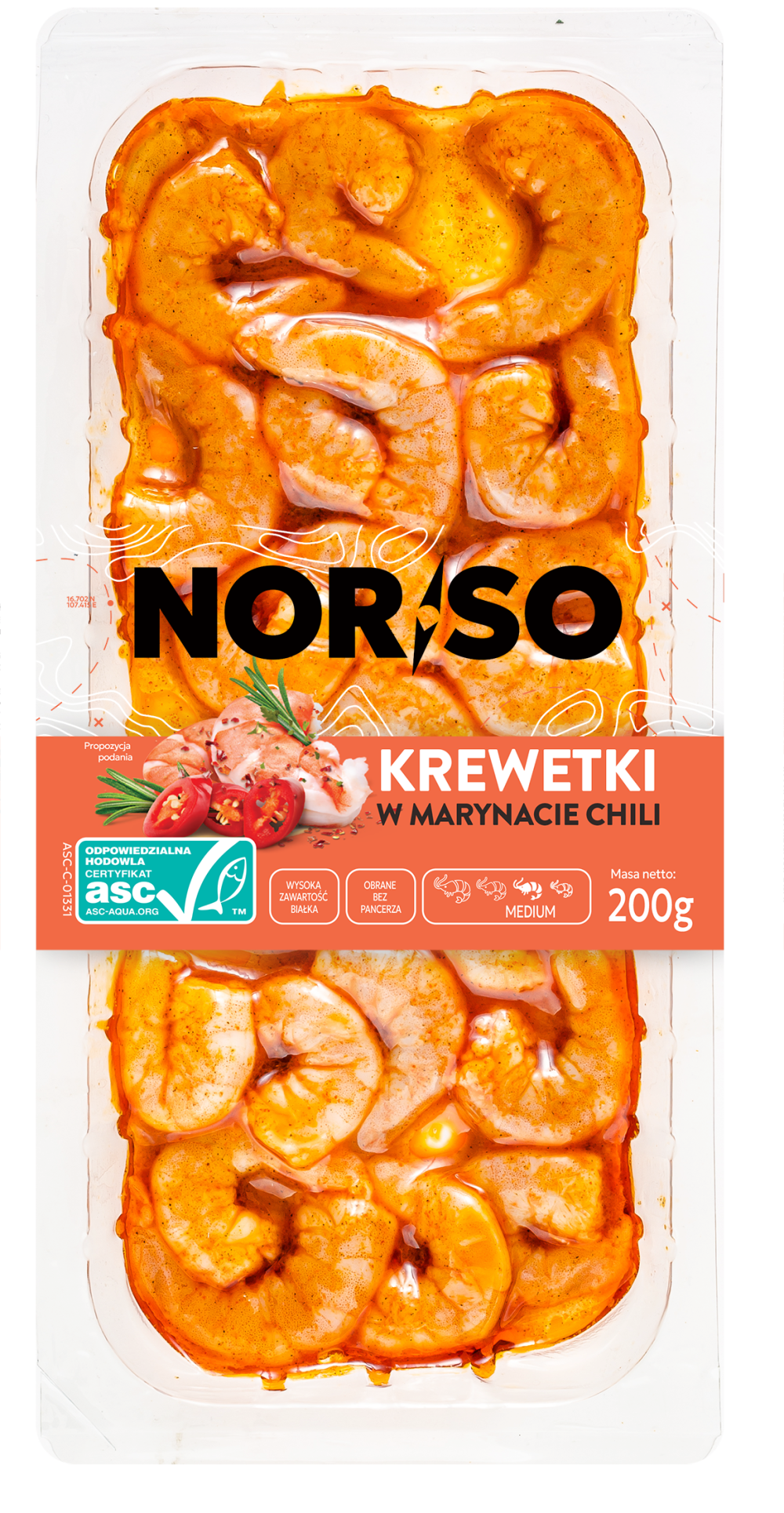 Krewetki marynata chili