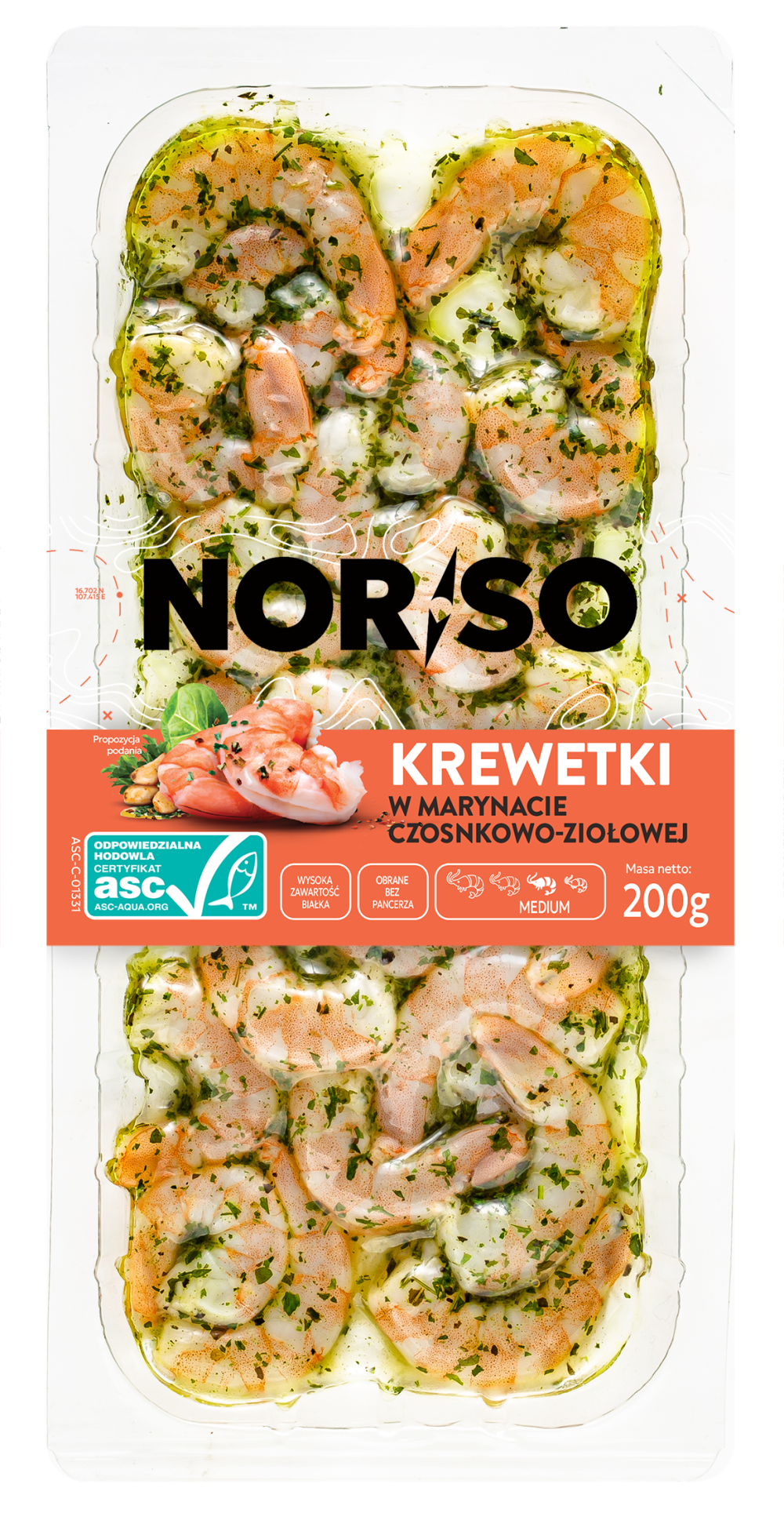 Krewetki marynata czosnek