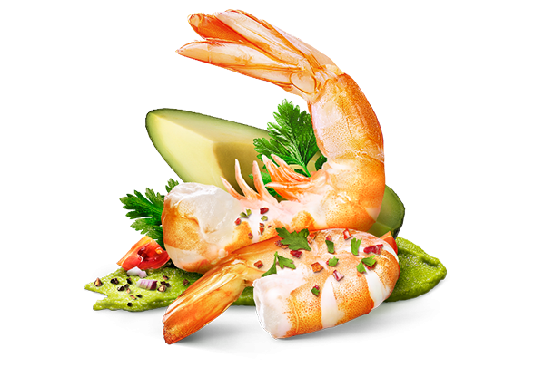 Apetizer krewetki gotowane